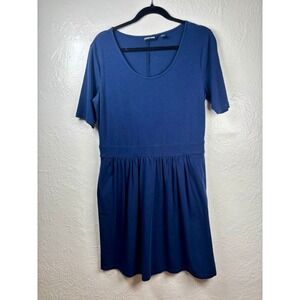 lands end t shirt dress Lands' Womens T-Shirt Size M Orange Pocket Round Neck Short Sleeve crisp collar and single Women's Shirt Dresses | Lands'
